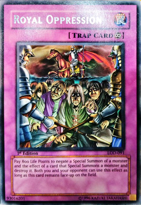 王宮の弾圧 【罠】【レア】【LOD-091】【旧アジア】【1st】 - カード
