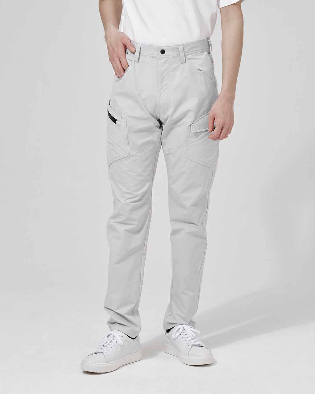 GOLFOR DIE ホワイトパンツ メンズ MEN 360°ナイロンストレッチ ロング