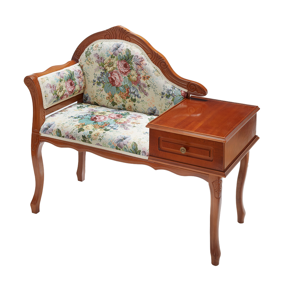 楽天市場】タロッコ テレフォンベンチ ゴブランフラワー 幅96cm / 電話