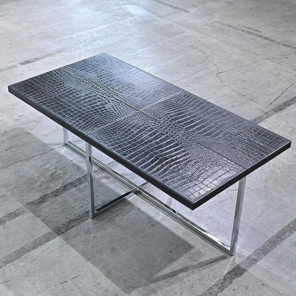 楽天市場】FENDI CASA センターテーブル 本革 牛革 クロコダイル型押し