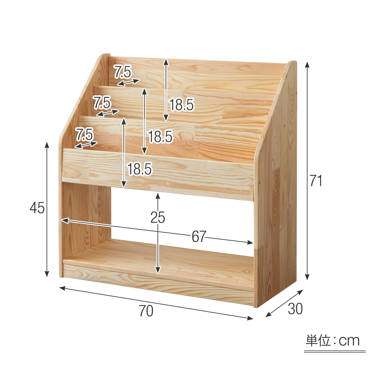 楽天市場】【楽天1位】RiZKiZ 絵本棚 完成品も選べる 絵本ラック 幅
