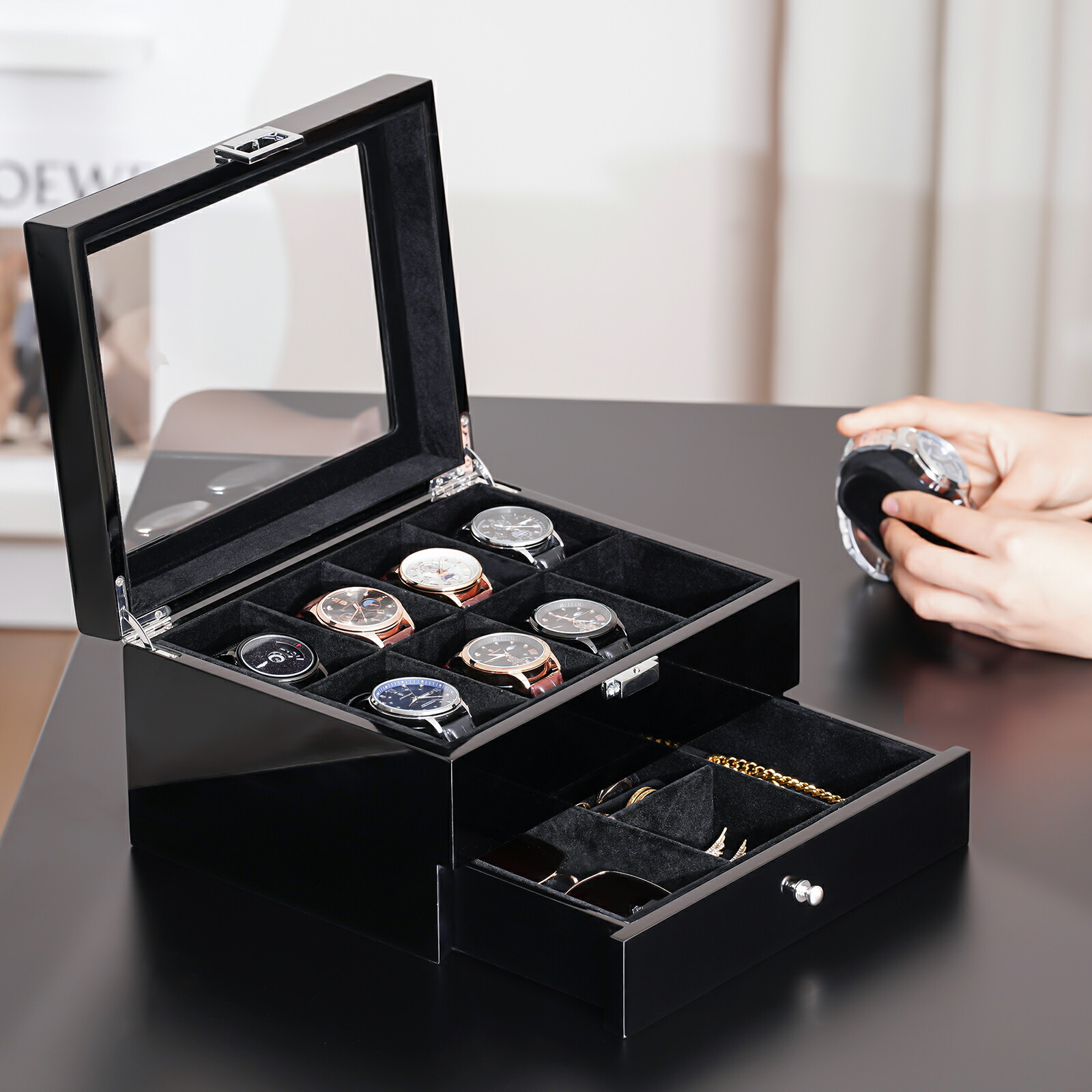 楽天市場】ProCase 【楽天1位】腕時計 収納ボックス 8・12本 木製 2段