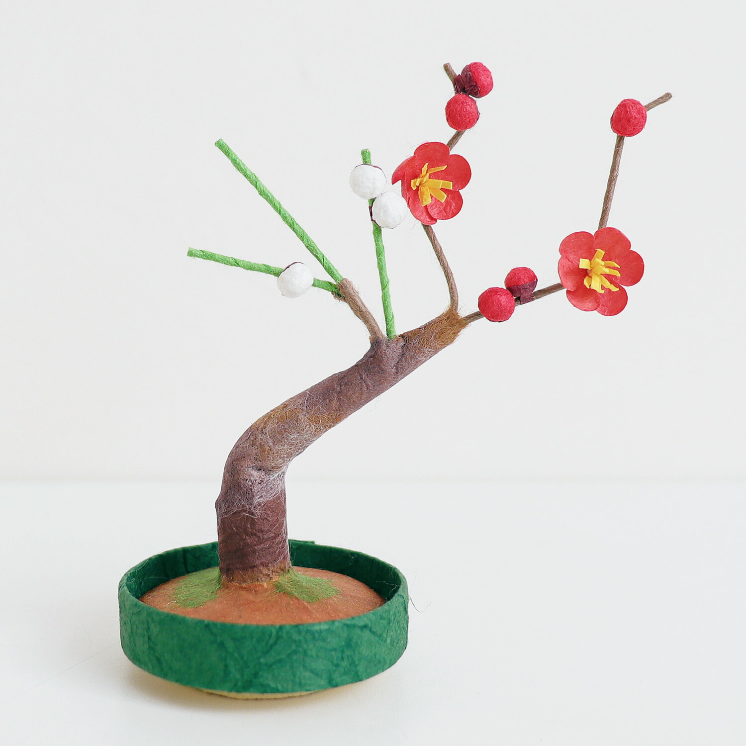 楽天市場】ミニ 盆栽 梅 和紙細工 迎春 お正月 置物 お年賀 オブジェ