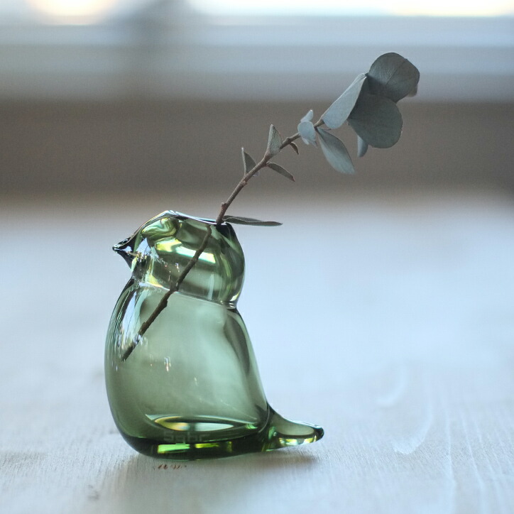 楽天市場】一輪挿し ガラス Sghr ことり KTR-70 フラワーベース 花瓶