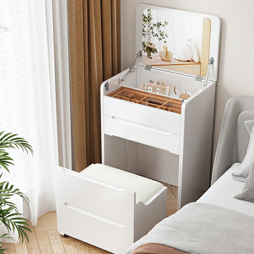 楽天市場】ドレッサー 鏡台 無垢材 幅48 60cm 化粧台コンパクト メイク