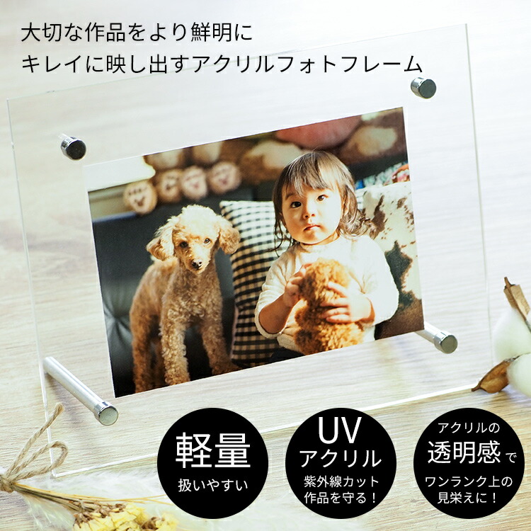 楽天市場】＼UVカット／ アクリルフレーム フォトフレーム L判（127