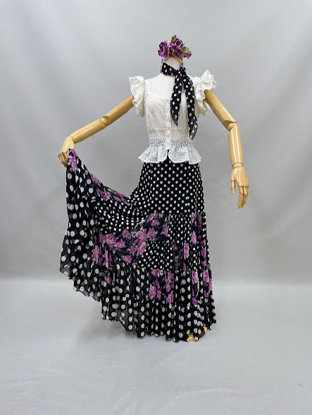 楽天市場】フラメンコ衣装 ツーピース ブラウス スカート ファルダ