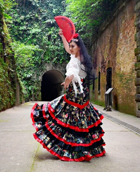 楽天市場】新ブランドnajanaja フラメンコ衣装 ワンピース クラシコ 赤