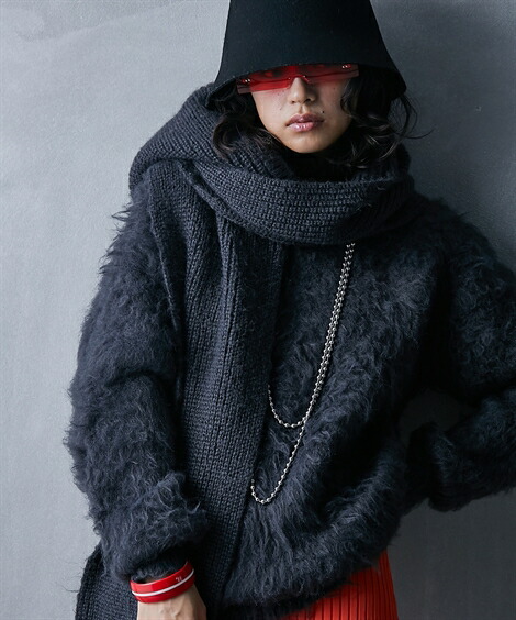 楽天市場】大きいサイズ レディース フード付 マフラー GEVS. 対応