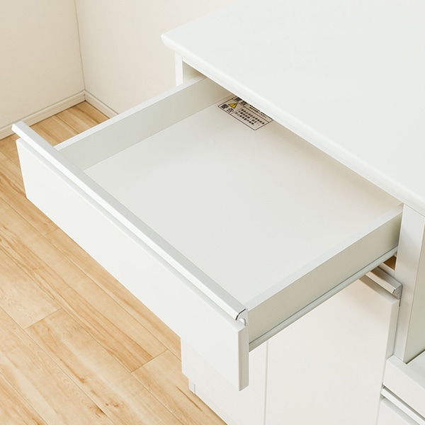 楽天市場】[幅90cm] キッチンボード (レジューム 90TG-S WH/90TH-R WH