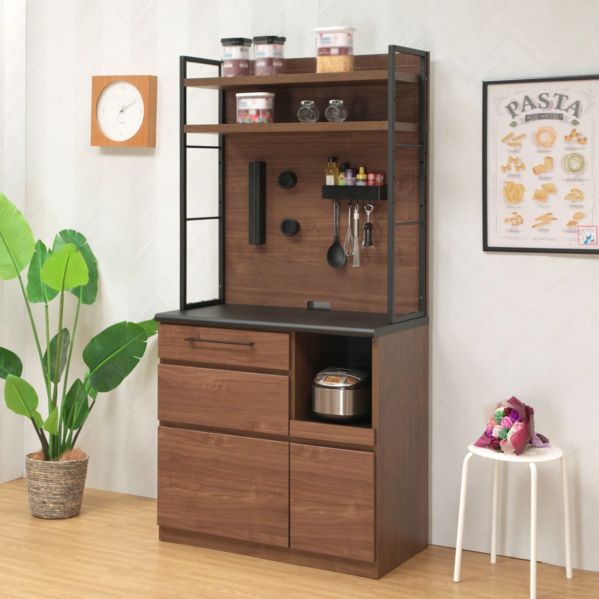 楽天市場】マグネットパネル付キッチンボード (幅90cm) ニトリ 【配送