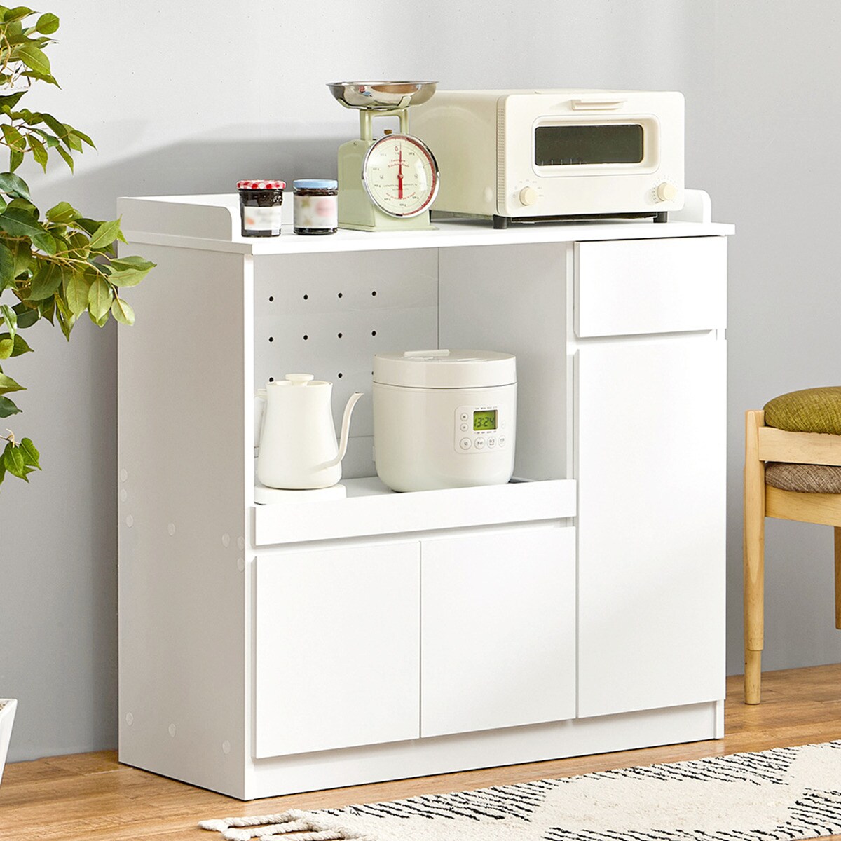 楽天市場】コンパクトキッチンカウンター (扉タイプ) ニトリ