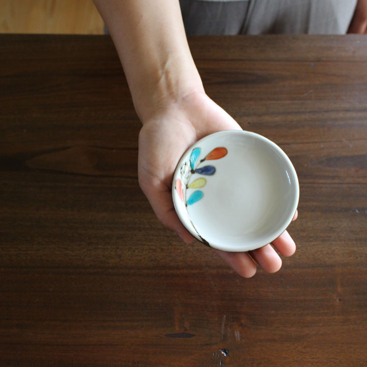 楽天市場】九谷青窯 高祥吾 色絵遊び葉3寸皿 │豆皿 せいよう