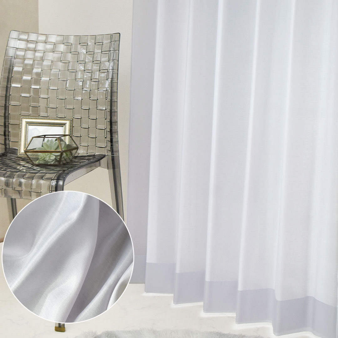 楽天市場】レースカーテン シルキーグレー 夜も見えにくい uvカット