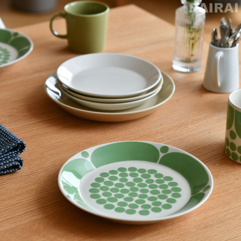 楽天市場】アラビア プレート 21cm スンヌンタイ ライトグリーン