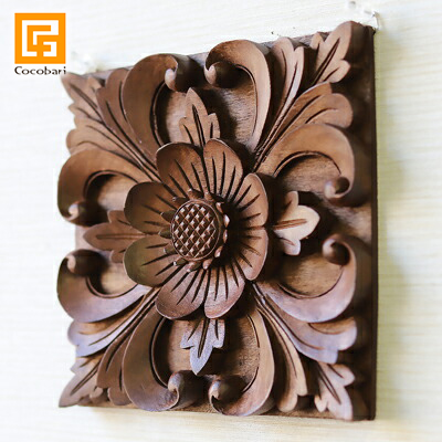 楽天市場】木彫りのレリーフ(お花) 【 玄関 リビング 壁 飾り おしゃれ