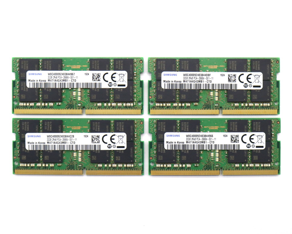 楽天市場】◇Samsung 32GBx4枚セット128GB分 PC4-2666V-U DDR4 SODIMM
