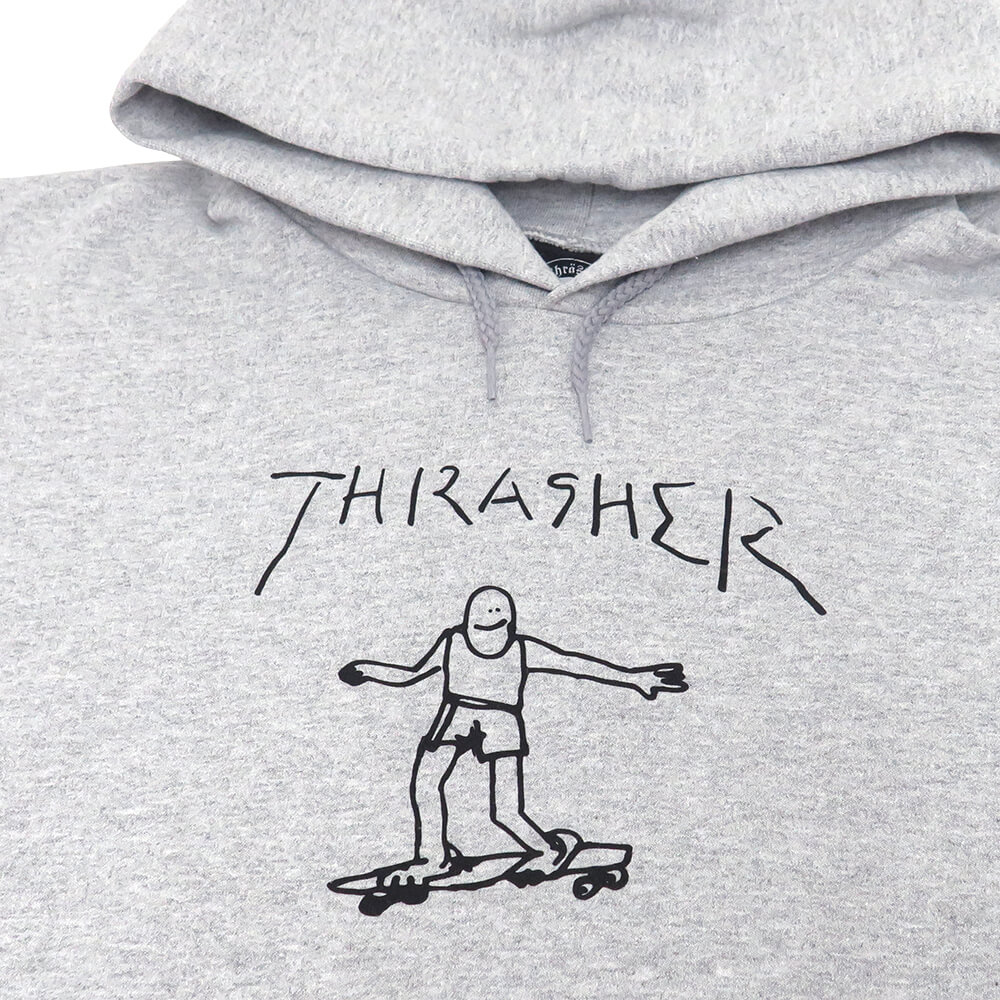 楽天市場】THRASHER HOOD スラッシャー パーカー GONZ GREY（US企画