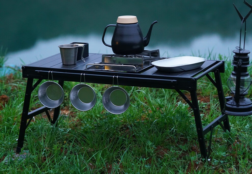 楽天市場】キャンプテーブル フォールディング アルミウッドロー