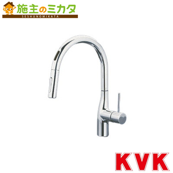 KVK シングルシャワー付混合栓(センサー付) 撥水 電池 KM6071DECHS (水