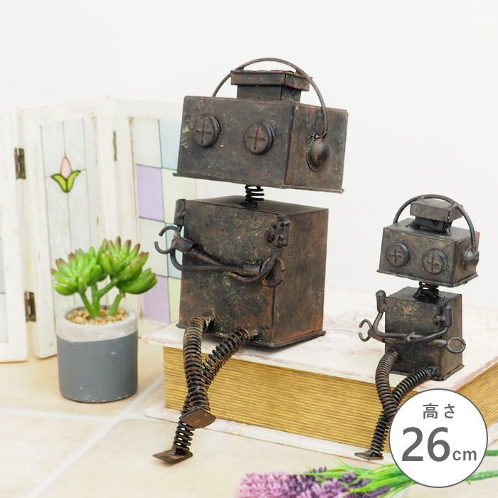 楽天市場】【あす楽】 置物 メタルロボット3号大 4917 村田屋産業