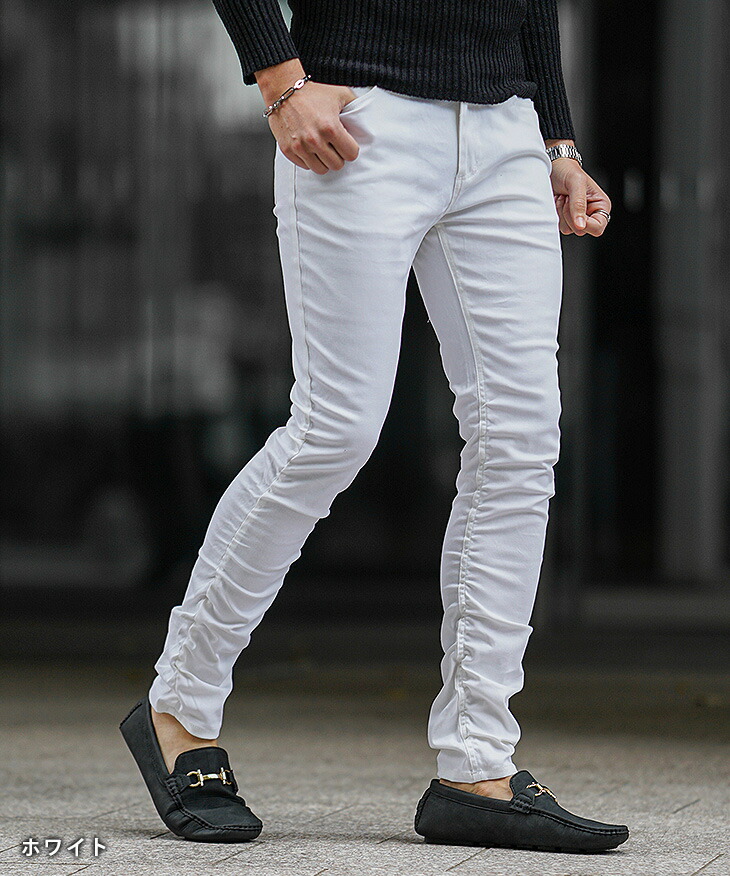 新品 ラッセルノ パンツ ホワイト ナイロン ストレッチ 防風 厚手