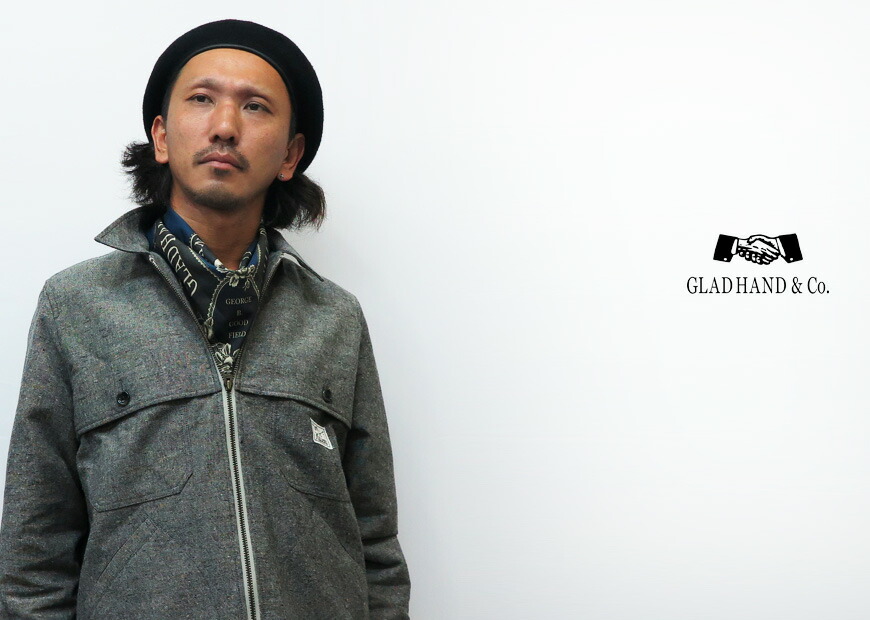楽天市場】GLAD HAND グラッドハンド バンダナ HEART LAND ロゴ 51cm