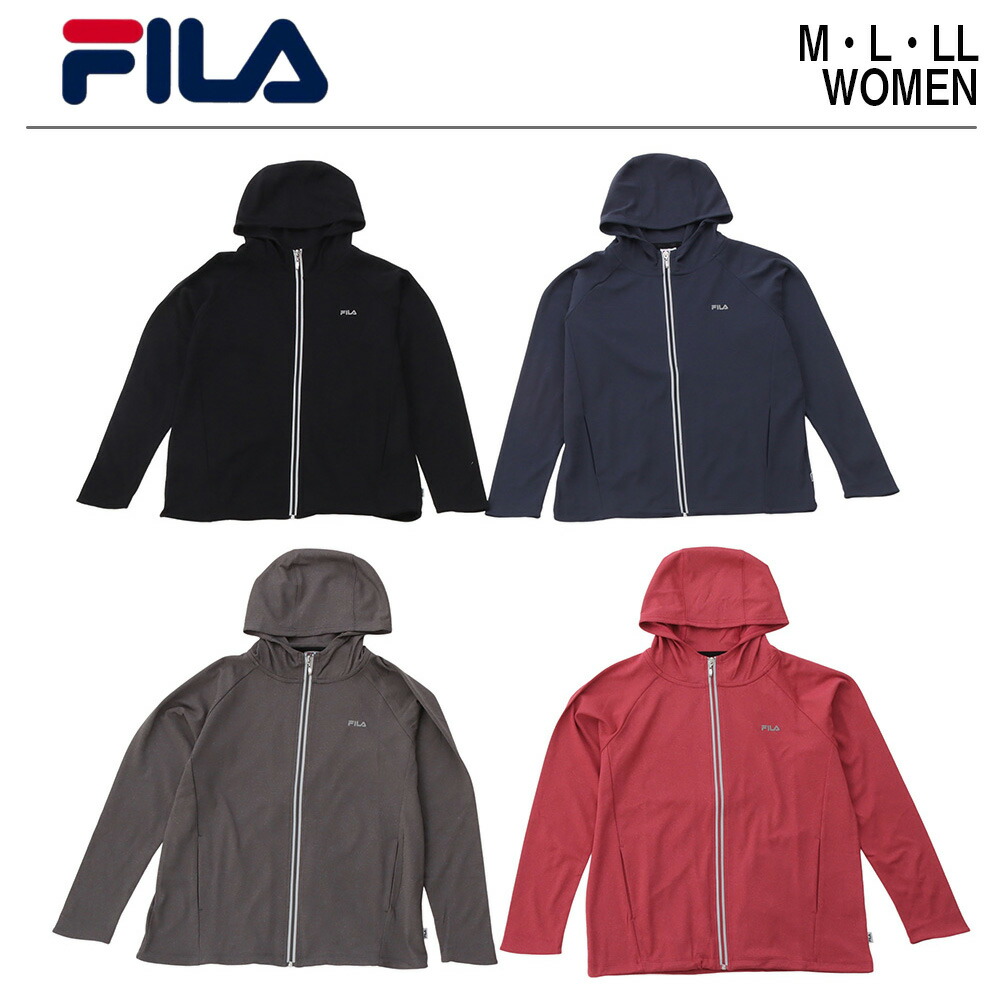 楽天市場】FILA フィラ ロゴ フルジップパーカー| レディース ロゴ