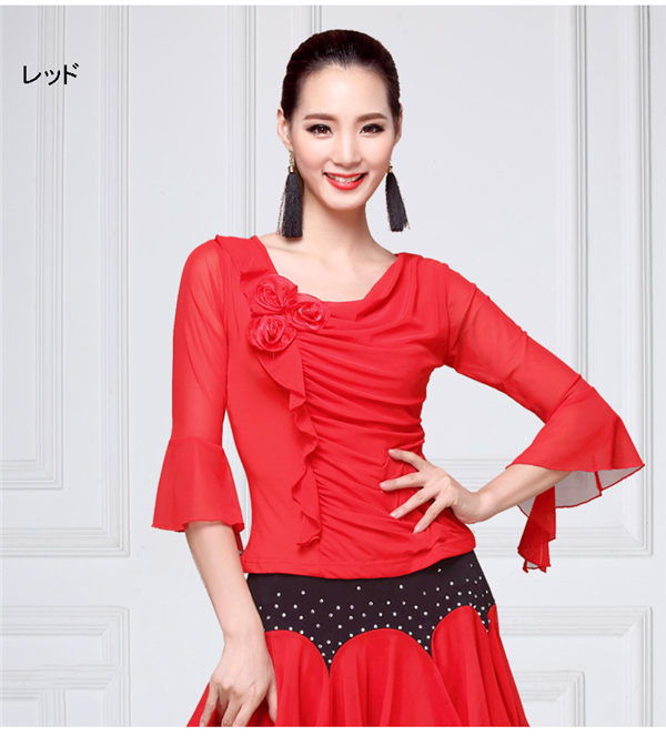 楽天市場】【サイズ有M/L/XL/2XL/3XL】 社交ダンス トップス 女性 社交