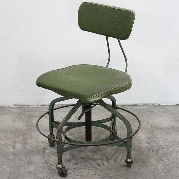 楽天市場】【中古】アンティークエンジニアチェア 回転キャスター付き