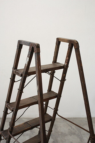 楽天市場】【中古】アンティーク ラダー｜はしご 梯子 折りたたみ 木製