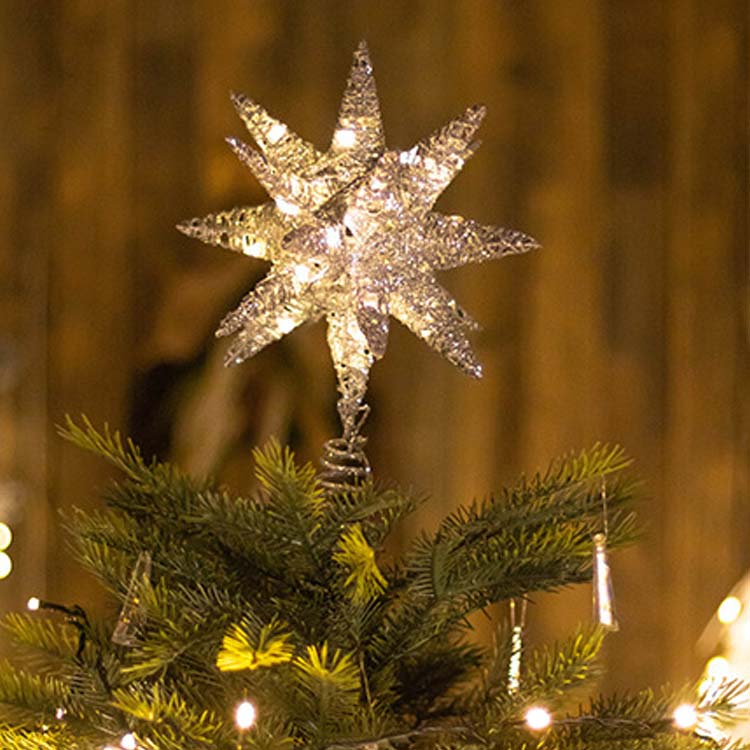 楽天市場】十八角星 トップスター 電池式 キラキラ オーナメント