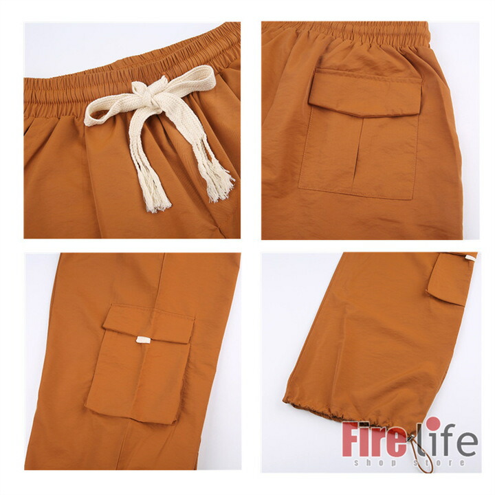 楽天市場】カーゴパンツ オレンジ レディース ボトムス ワイドパンツ