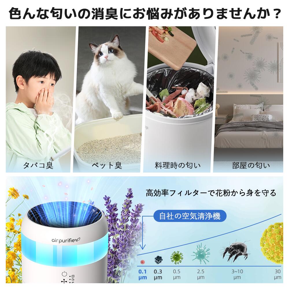 楽天市場】【SALE半額限定 レビュー特典付き】空気清浄機 花粉 小型
