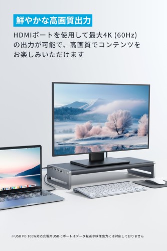 楽天市場】Anker USB-C ハブ (10-in-1, Monitor Stand) モニター
