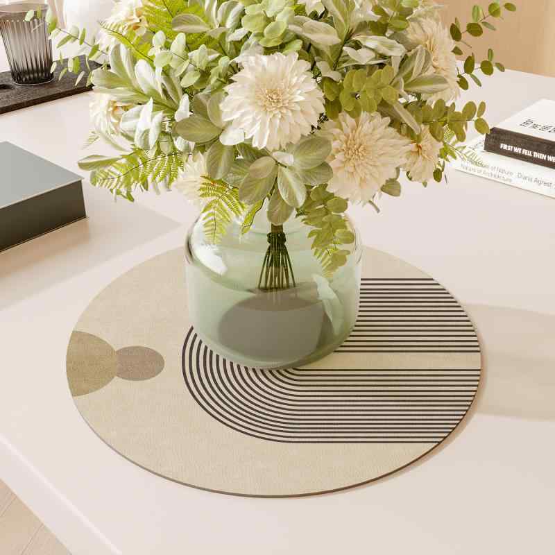 楽天市場】花瓶敷き おしゃれ マット 円形 オフィス テーブル 花盆