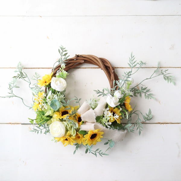 楽天市場】ひまわりのサマーリース 造花 直送ok 新築祝い 開店祝い 母