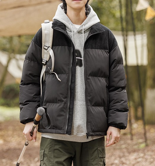 楽天市場】切り替え ダウン ジャケット ツートンカラー 中綿ブルゾン