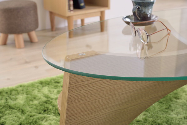 楽天市場】センターテーブル ガラス おしゃれ 北欧 オーバルテーブル