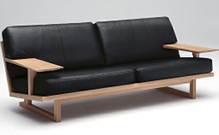 楽天市場】カリモク WU4703 WU4753 3Pソファ 本革 三人掛け長椅子 木製