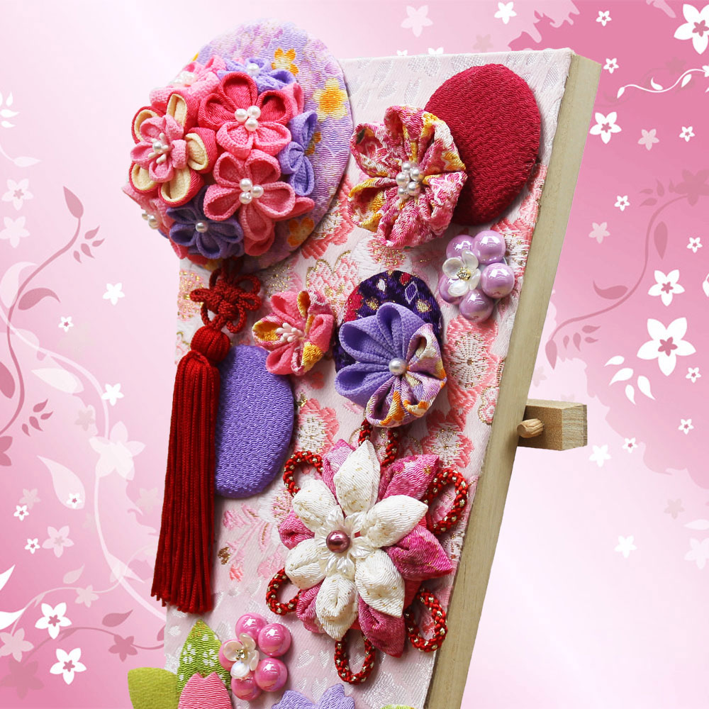 楽天市場】羽子板 初正月 花飾り(15号 押し絵 摘み細工 つまみ細工