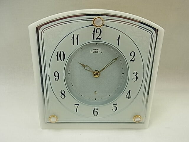 楽天市場】セイコー SEIKO エンブレム置時計 HW588W 【中古】 【置時計