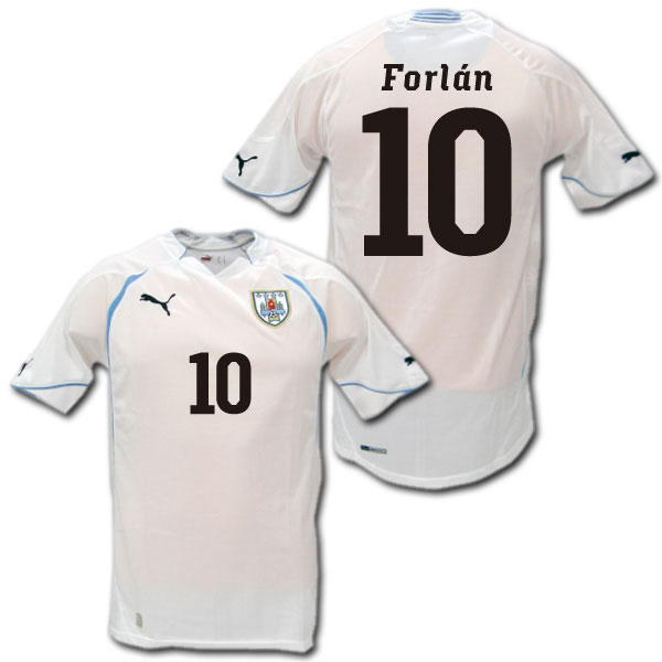 楽天市場】ウルグアイ代表 アウェイ #10 フォルラン 2010W杯モデル