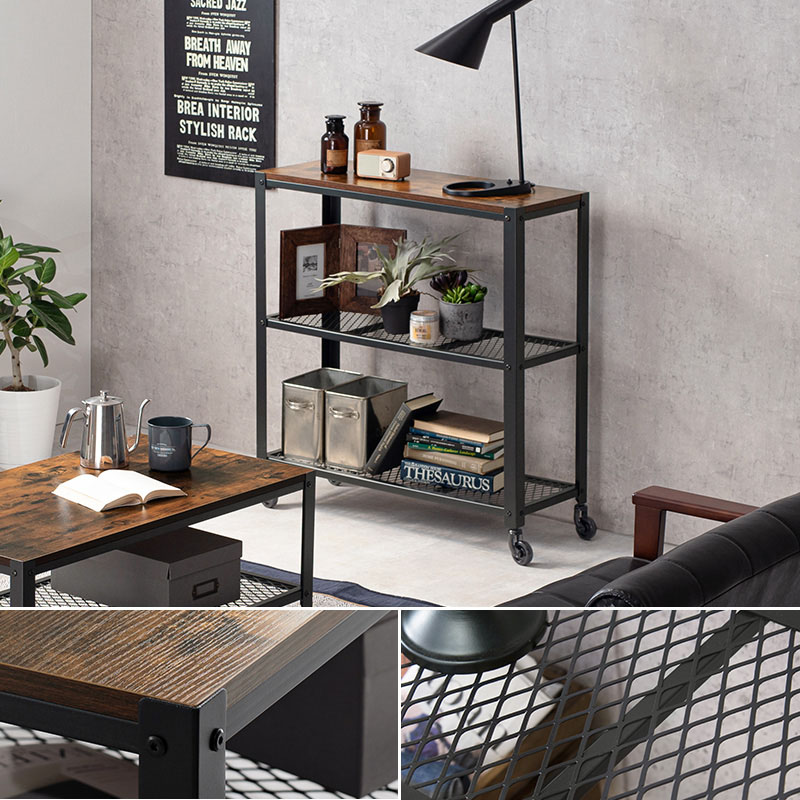 楽天市場】【土日限定☆クーポン有】ラック インダストリアルデザイン