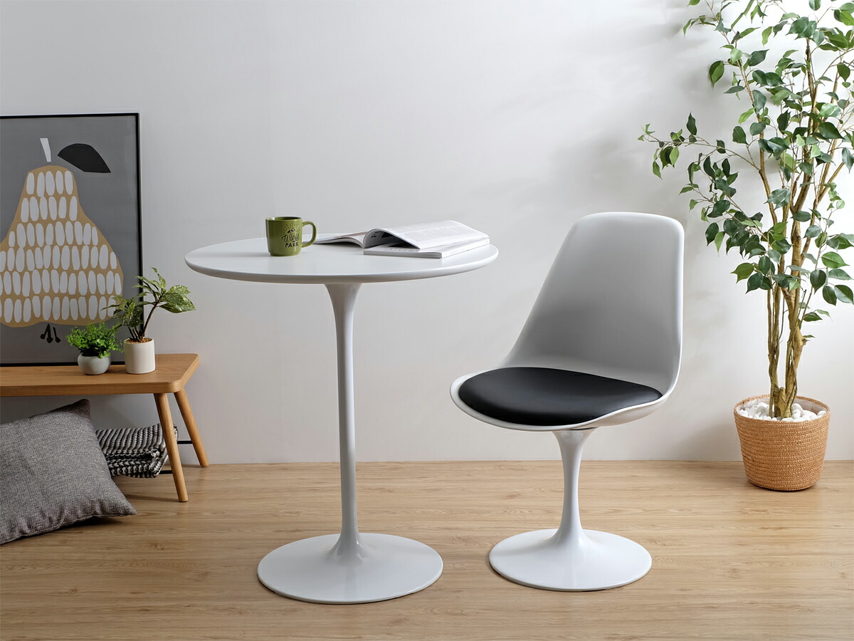 楽天市場】チューリップテーブル ホワイト 70cm幅 ダイニングテーブル