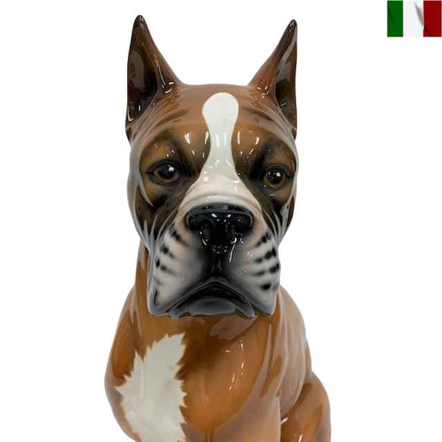 楽天市場】ボクサー 置物 犬 陶器 イタリア インテリア オブジェ