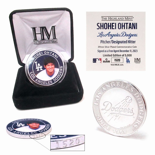 楽天市場】大谷翔平選手 ロサンゼルス・ドジャース入団 記念コイン