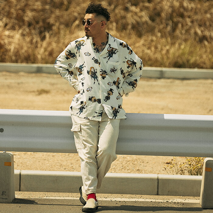 楽天市場】【限定】Schott×NASTOYS /「HAWAIIAN L/S SHIRT / WHITE