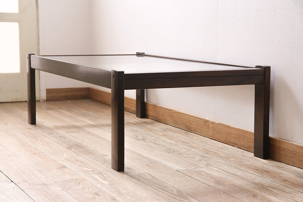 楽天市場】和製ヴィンテージ ガラストップテーブル オールドカリモク