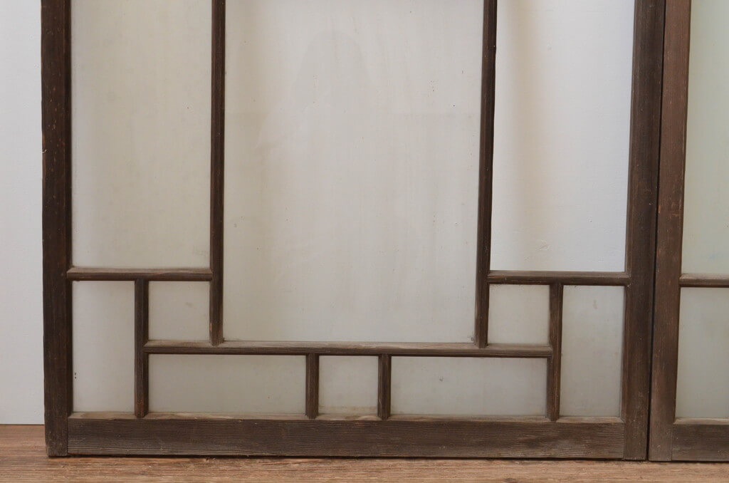 楽天市場】▽現状販売▽ アンティーク建具 ガラス窓 2枚セット 引き戸